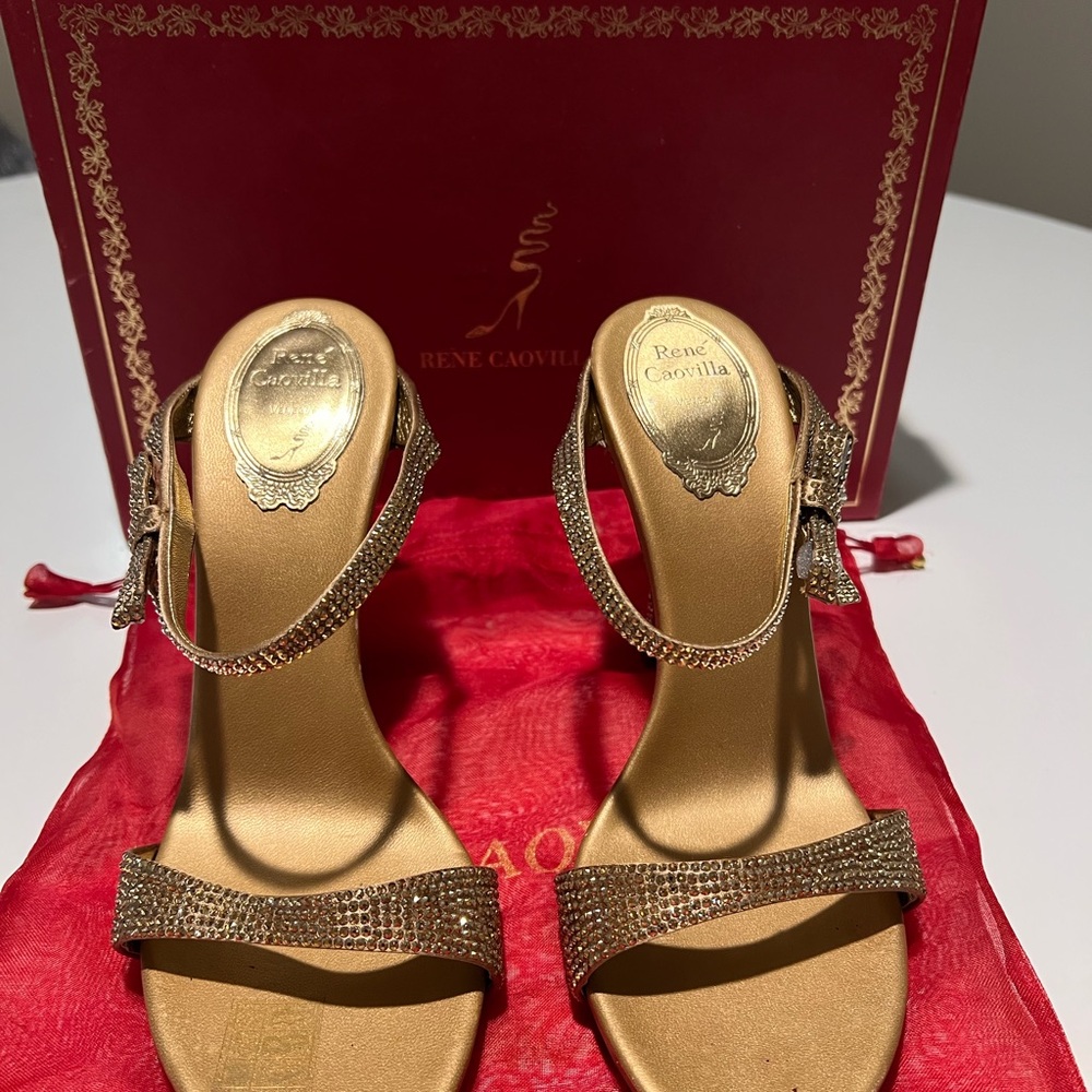 Rene Caovilla Gold Women's Sandals